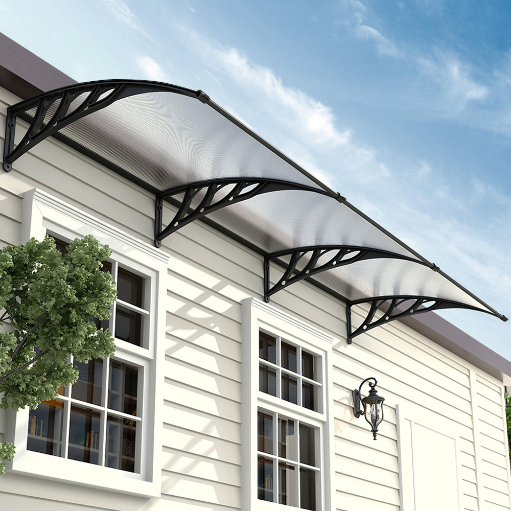 Living and Home Window Door Awning Canopy with Brackets 270cm Image 6