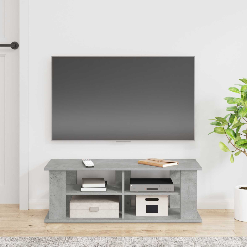 vidaXL 4 Shelf Concrete Grey TV Stand Image 8