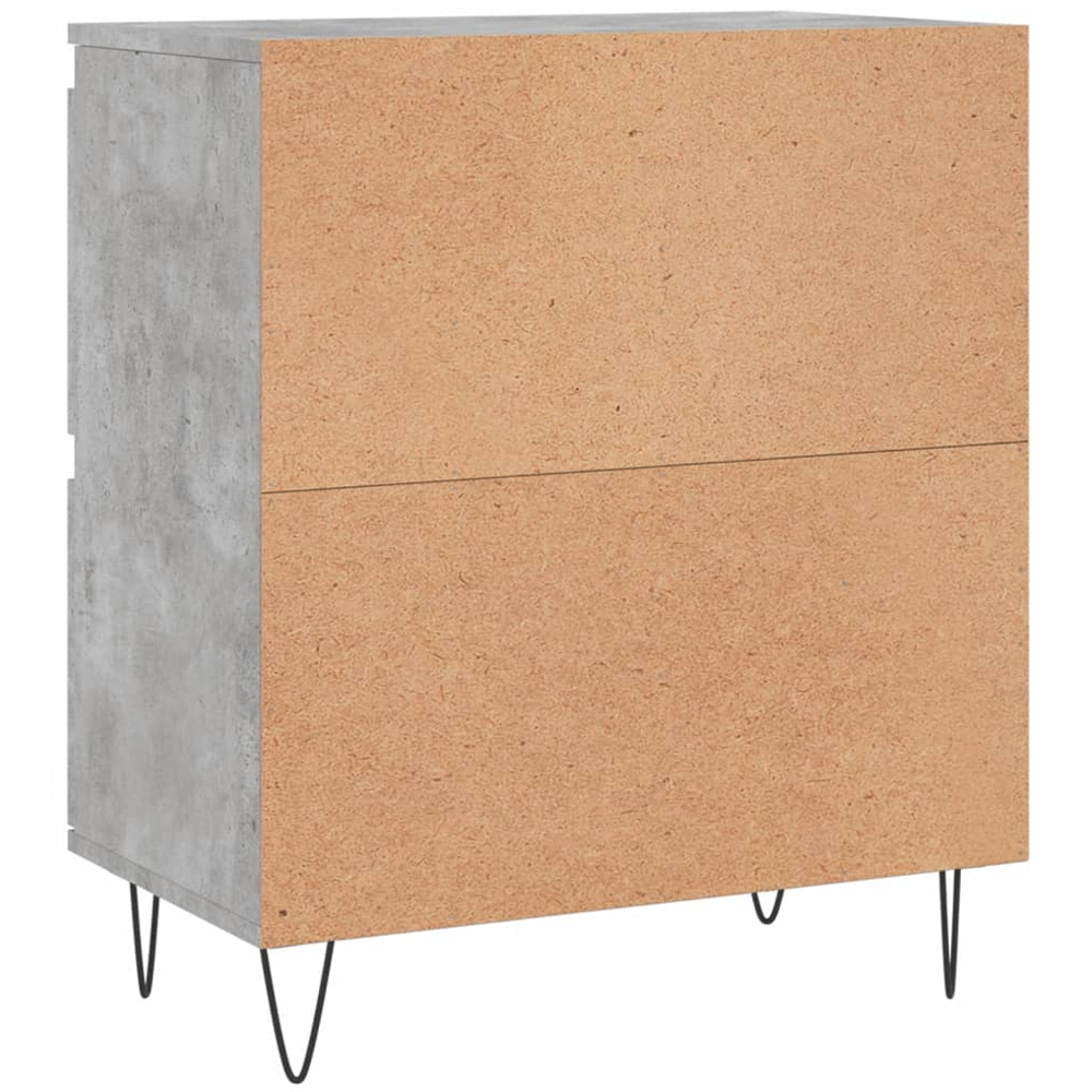 vidaXL 4 Door Concrete Grey Wooden Sideboard Set of 2 Image 8