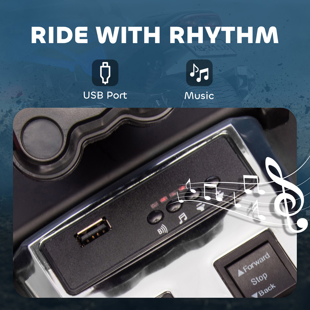 Tommy Toys Kids Blue Ride On Electric ATV Quad Bike 12V Image 8