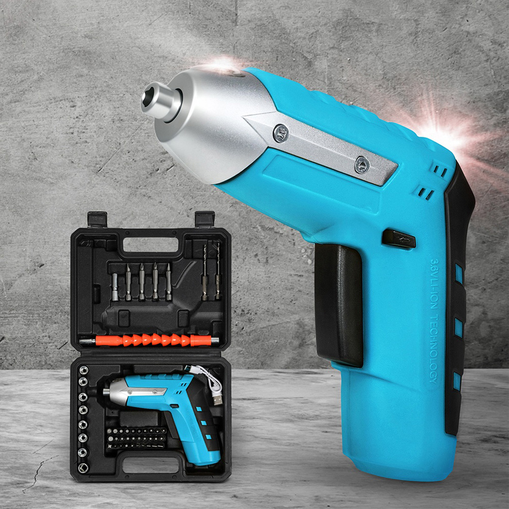 Traderight 47 Piece Rechargeable Cordless Screwdriver Set Image 2
