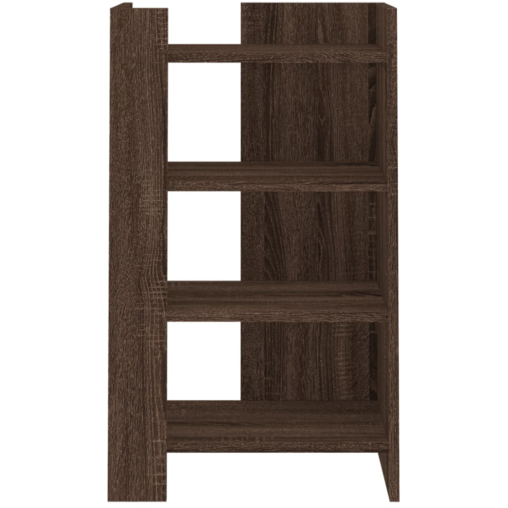 vidaXL Brown Oak 3 Open Shelf Sideboard Image 4