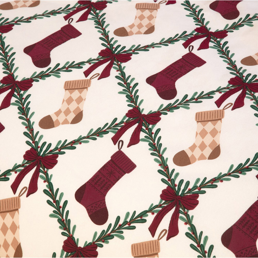 Christmas Stockings and Bows Duvet Set Double Image 6