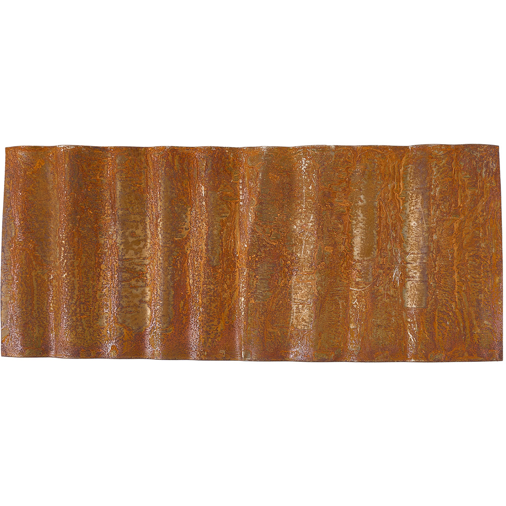 Living and Home 6m x 12.5cm Brown Metal Corrugated Flexible Garden Edging Image 6