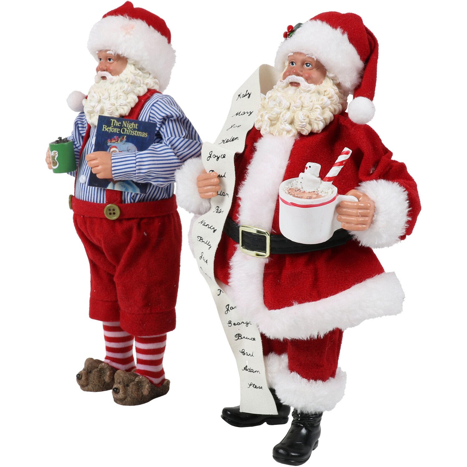 Festive Santa Standing Christmas Decoration - Red Image 1
