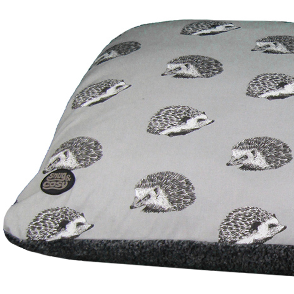 Snug & Cosy Medium Hedgehog Print Dog Lounger Bed Image 2