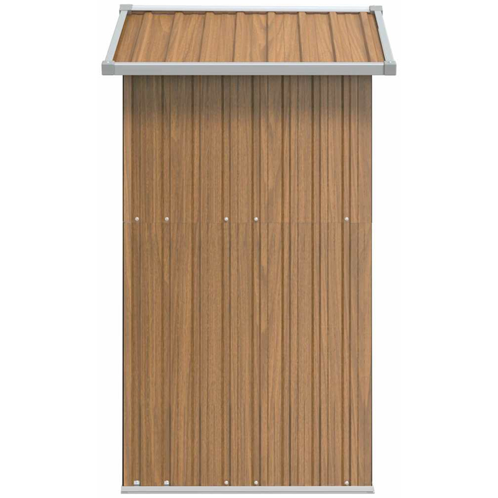 vidaXL 4.1 x 3.2ft Brown Galvanised Steel Apex Garden Shed Image 2