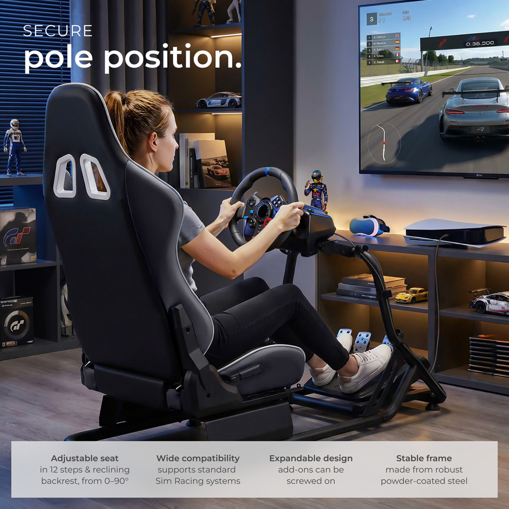 tectake Black Racing Seat Gaming Chair Image 8