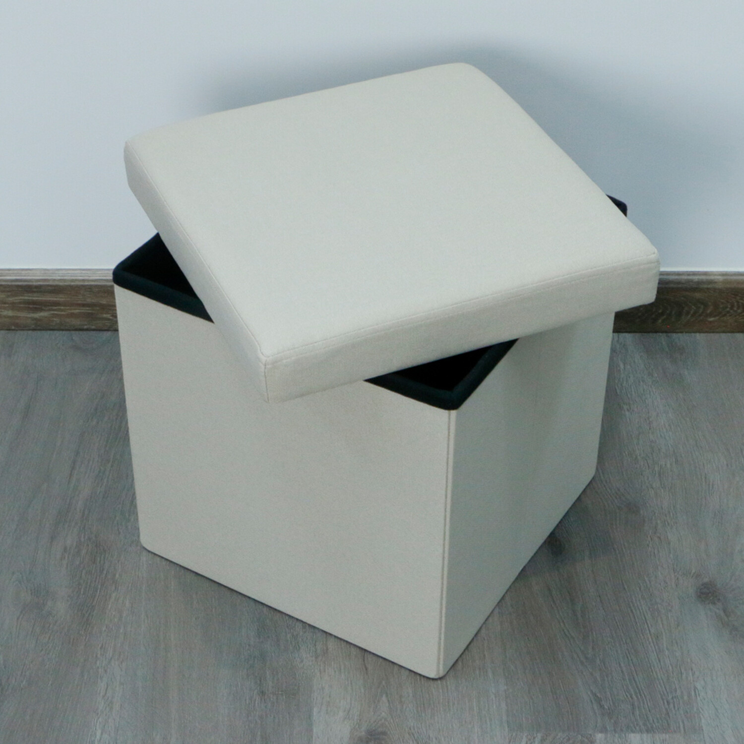 Seville Cream Linen Storage Box Image 8