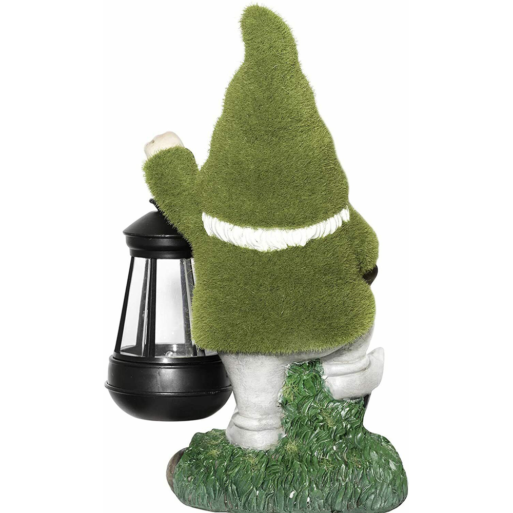 wilko Solar Powered Gnome Statue with Lantern Image 4