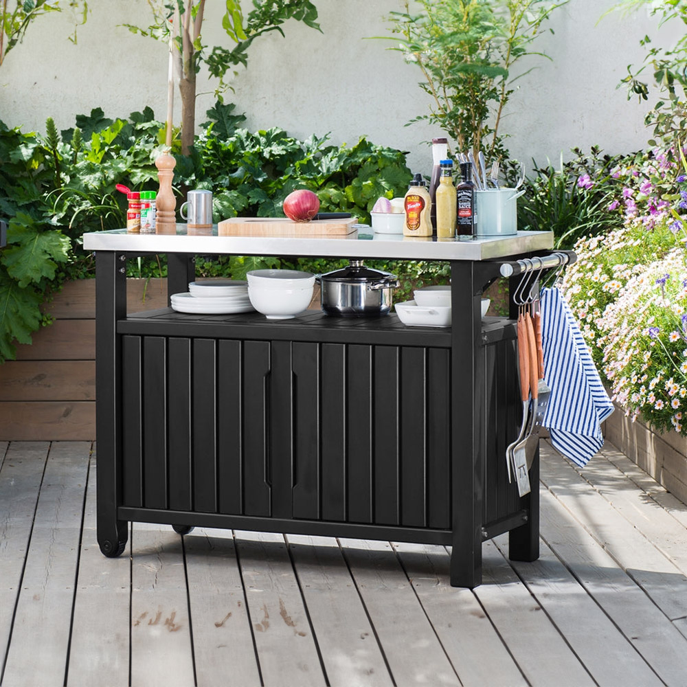 Keter Unity XL BBQ Table Black Image 1