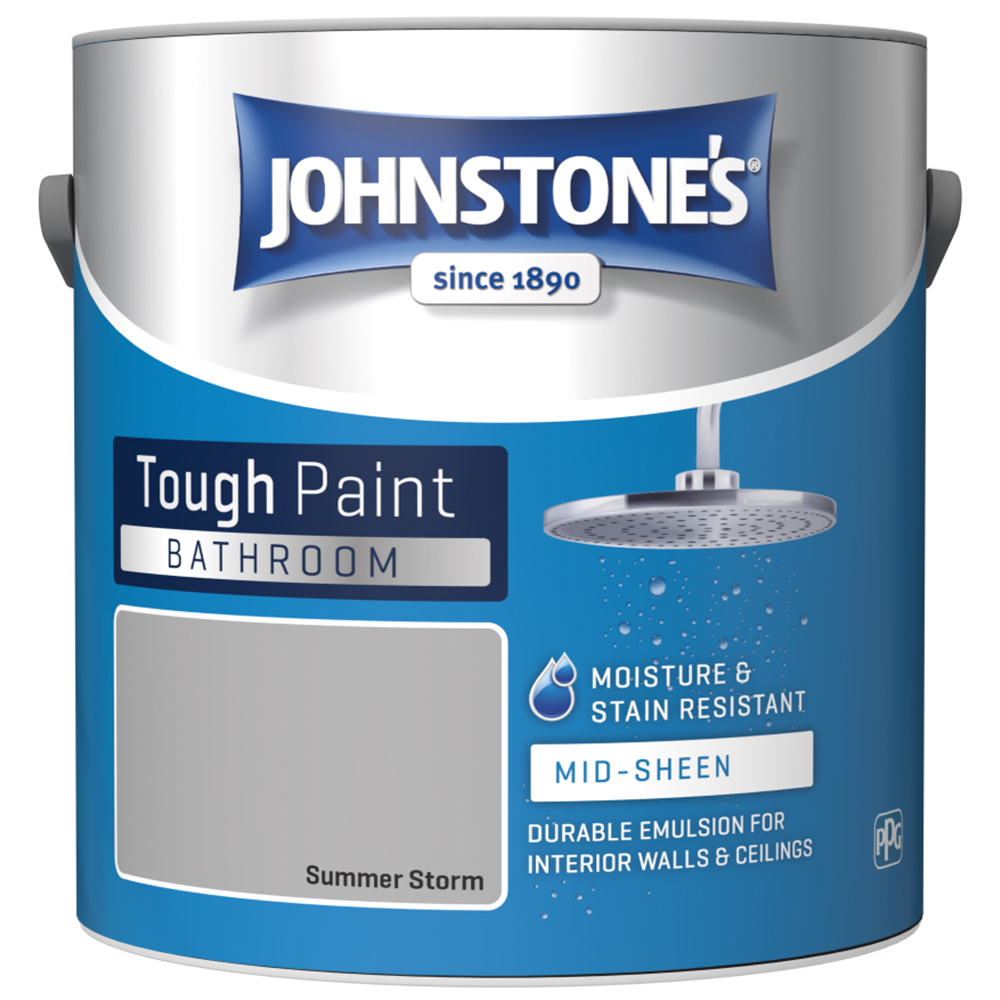 Johnstone's Bathroom Summer Storm Mid Sheen Emulsion Paint 2.5L Image 2
