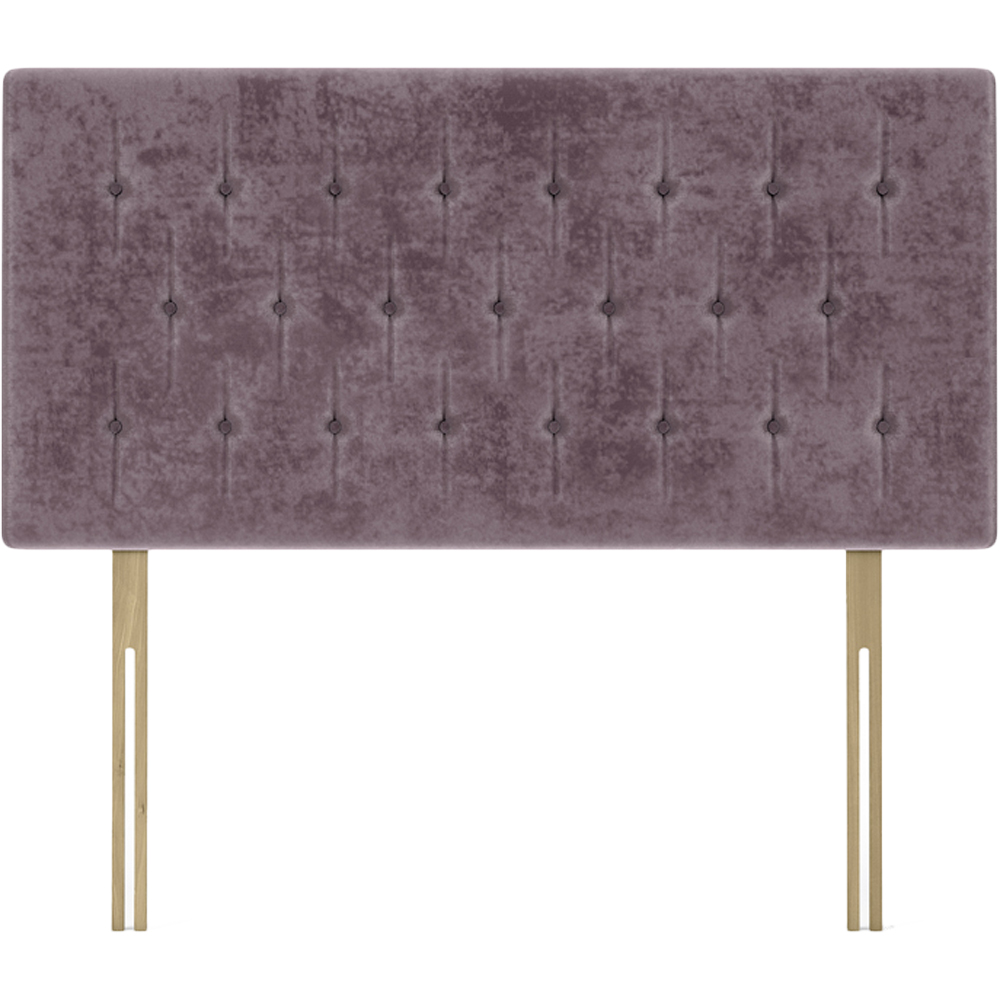 Bedmaster Super King Mauve Naples Velvet Lona Buttoned Headboard Image 2