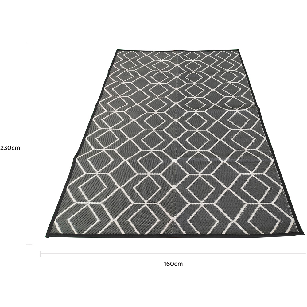 Charles Bentley Grey Diamond Outdoor Rug 160 x 230cm Image 5