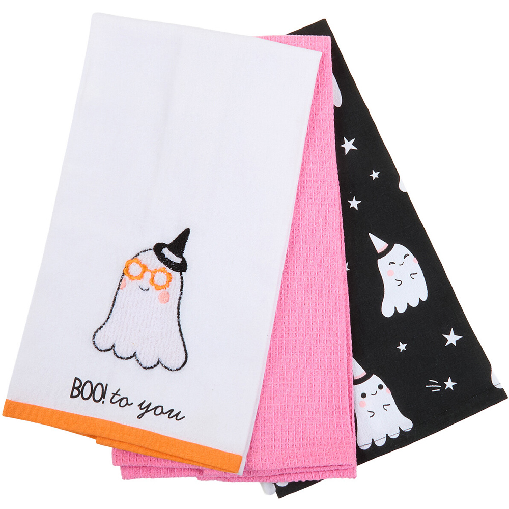 Pack of 3 Goldie Ghost Tea Towels Image 3
