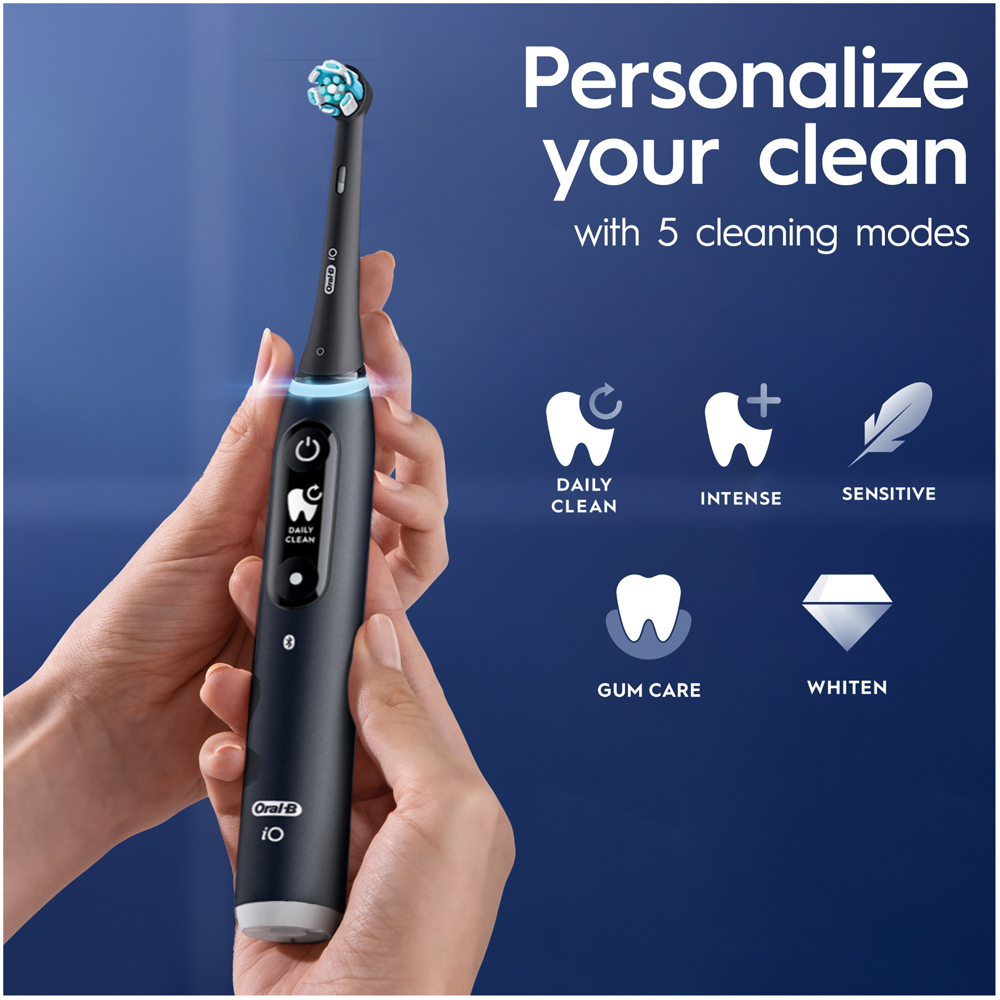 Oral-B iO Series 6 Black Lava and Pink Rechargeable Toothbrush 2 Pack Image 7