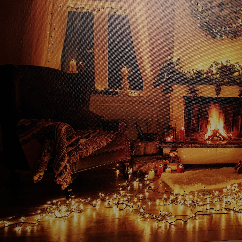 Samuel Alexander Multicolour LED Christmas Tree Light Up Wall Art 40 x 60cm Image 3