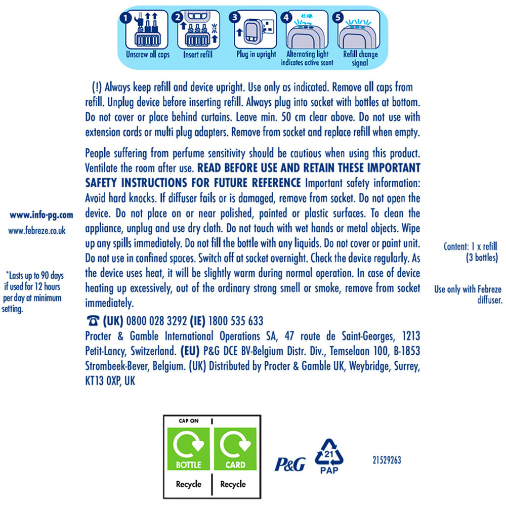 Febreze Mrs Hinch 3 Volution Air Freshener Plug-in Refill Image 3