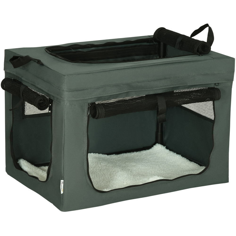 PawHut Grey Soft Side XS Dog Pet Carrier with Cushion Image 1