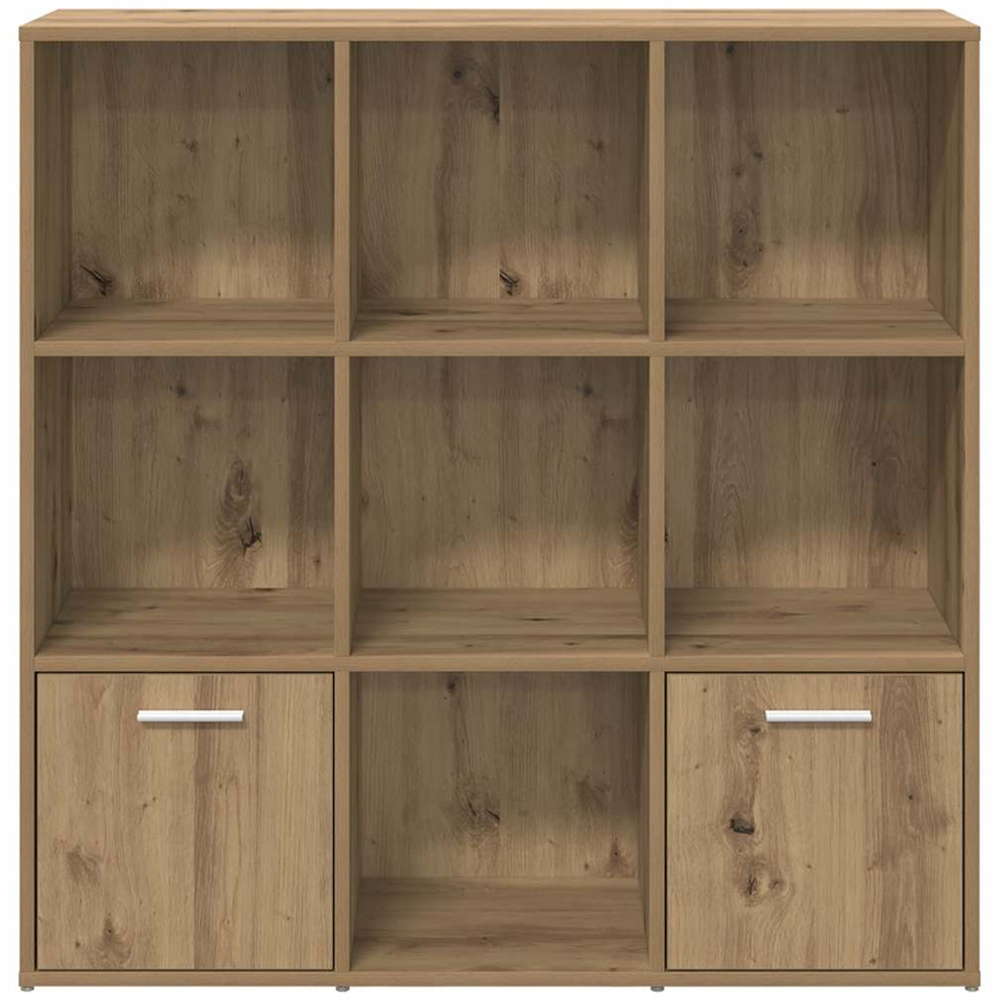 vidaXL 2 Door 7 Open Shelf Artisan Oak Storage Cabinet Image 6