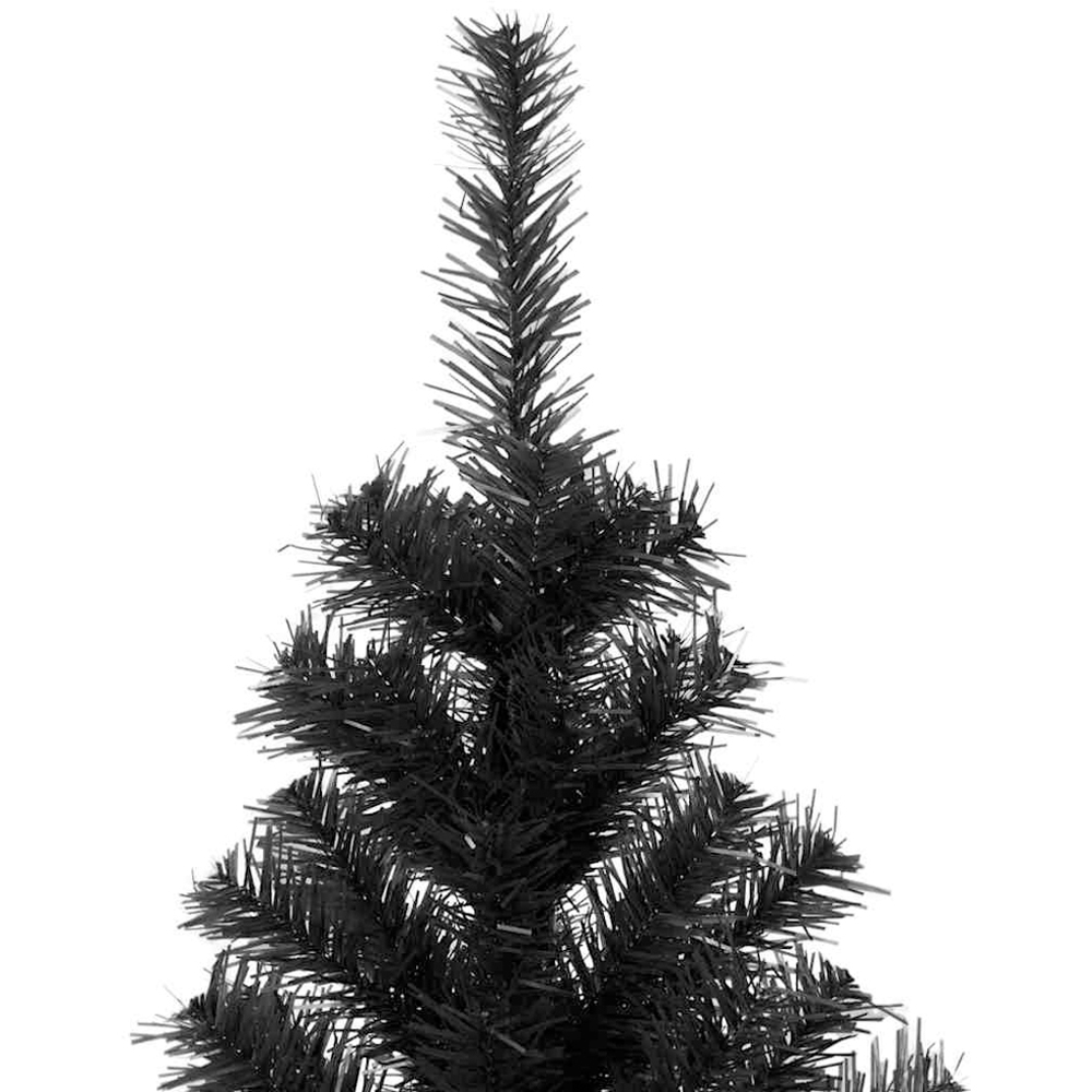 vidaXL Pre-Lit Pink Baubles Black Artificial Christmas Tree 8ft Image 7