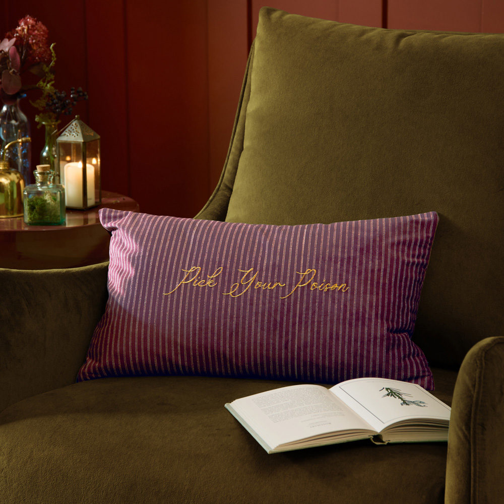 Furn Pick Your Poison Velvet Halloween Cushion 30 x 50cm Image 2