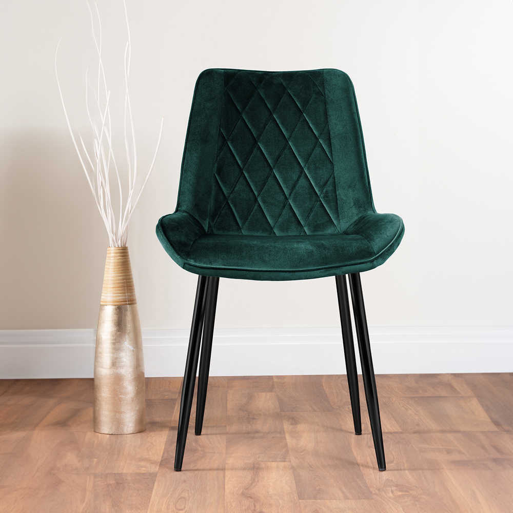 Furniturebox Copeland Cesano Marble Effect 2 Seater Dining Set White Green and Black Image 4