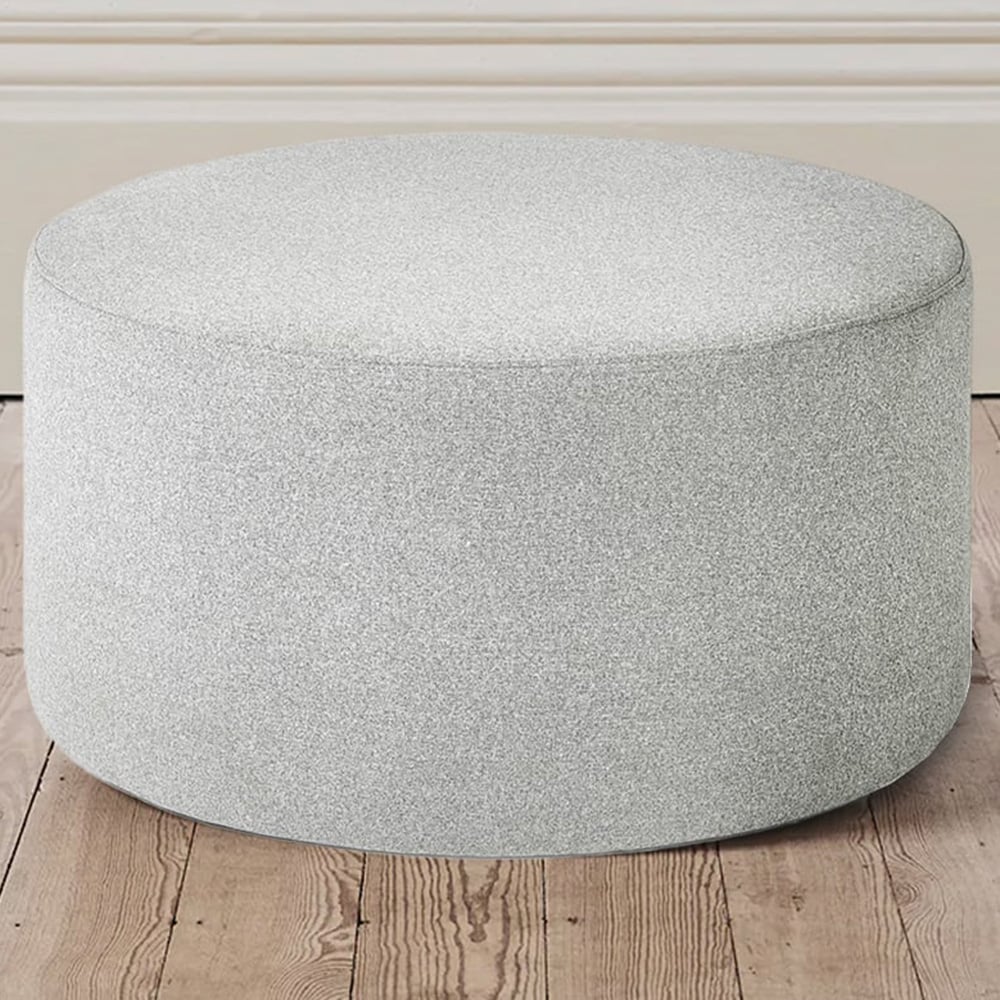 Julian Bowen Seattle Grey Linen Footstool Image 1