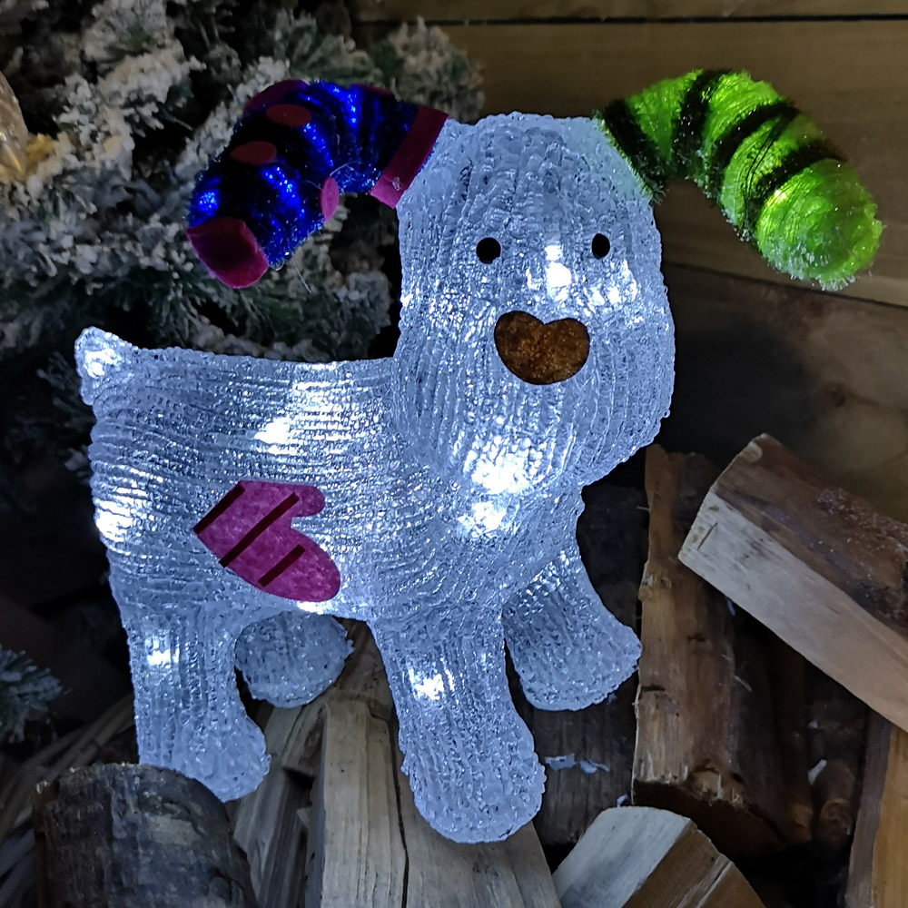 Samuel Alexander Snowman and Snowdog 24 LED Cool White Christmas Decoration Image 1