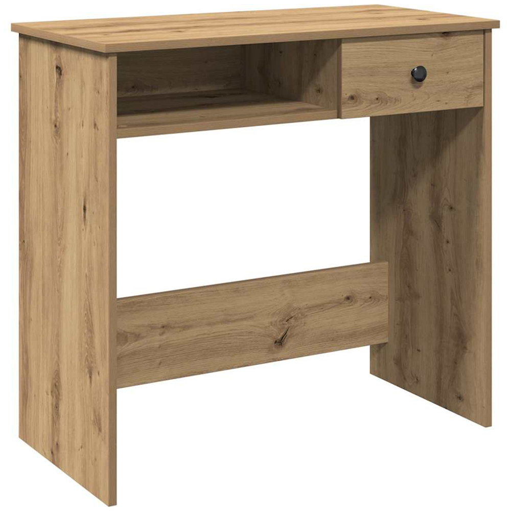 vidaXL Single Drawer Single Shelf Computer Desk Artisan Oak Image 2