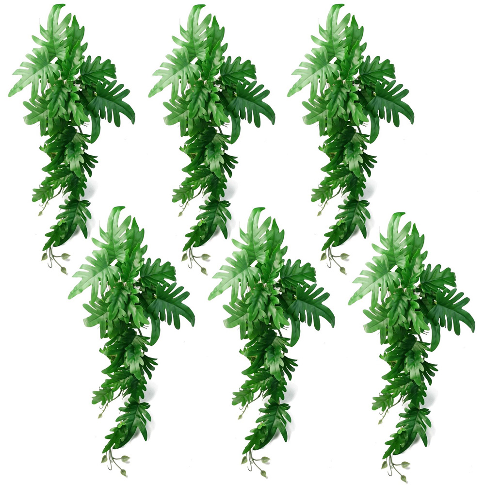 Leaf Philodendron Large Leaf Trailing Artificial Plant 50cm 6 Pack Image 1