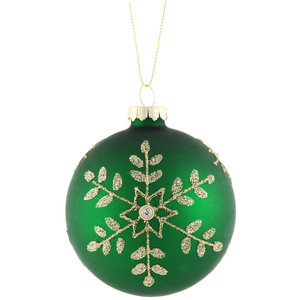 Christmas Leaf Bauble Green - Green Image 2