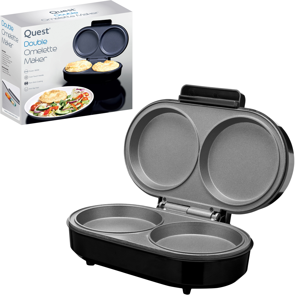 Quest 35659 Black Double Omelette Maker 850W Image 2