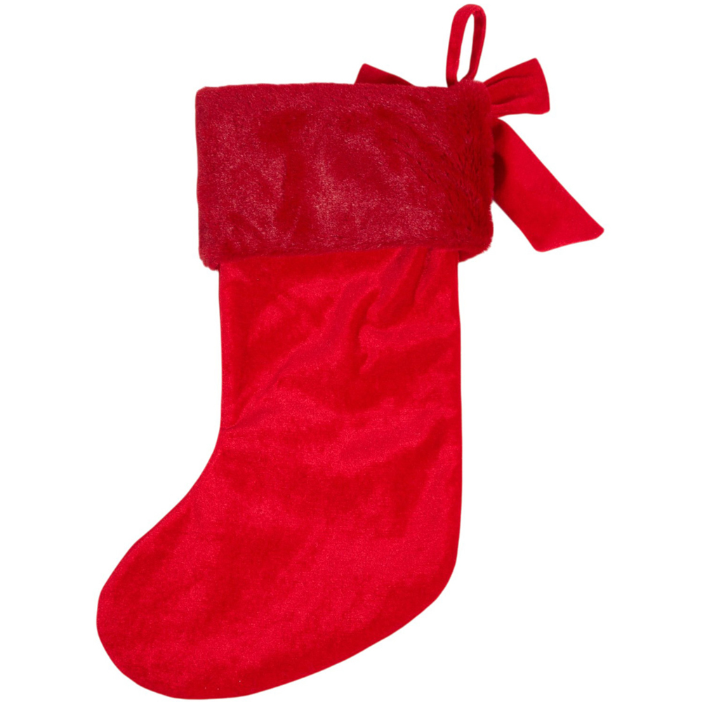 Merry Christmas Bow Ribbon Stocking Image 9
