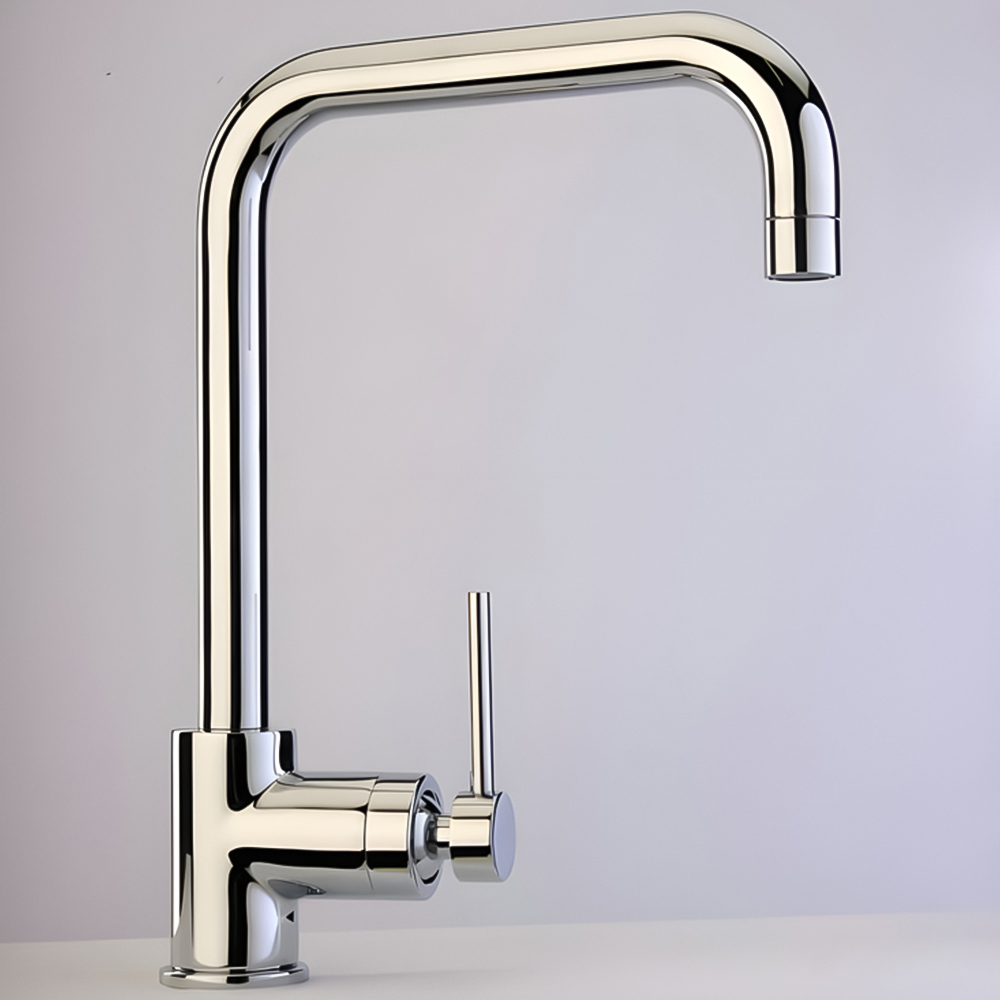 Piralla Vox Polished Chrome Randy Top Single Lever Quad Swivel Spout Kitchen Tap Image 2