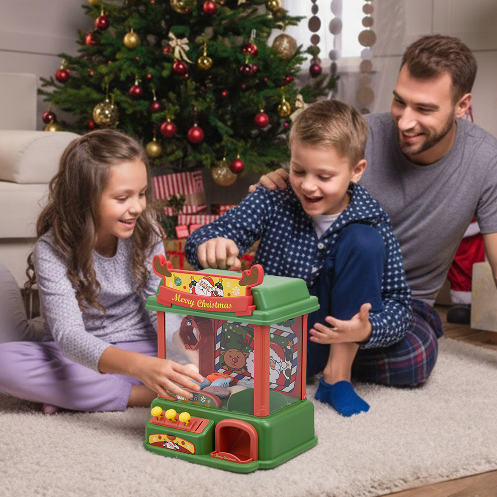 H&O Direct Kids Christmas Theme Claw Machine with Lights and Plush Toys Image 2