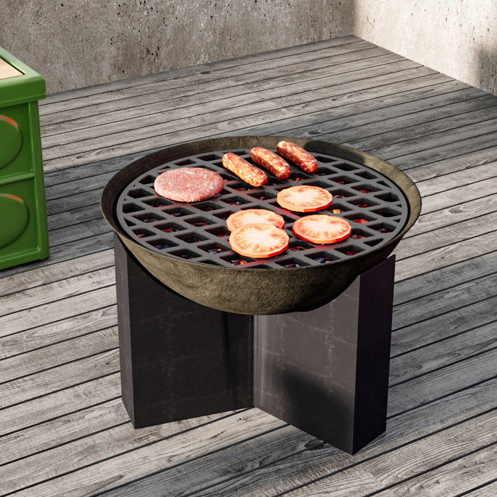 Living and Home Round Cast Iron BBQ Grate 30cm Image 2