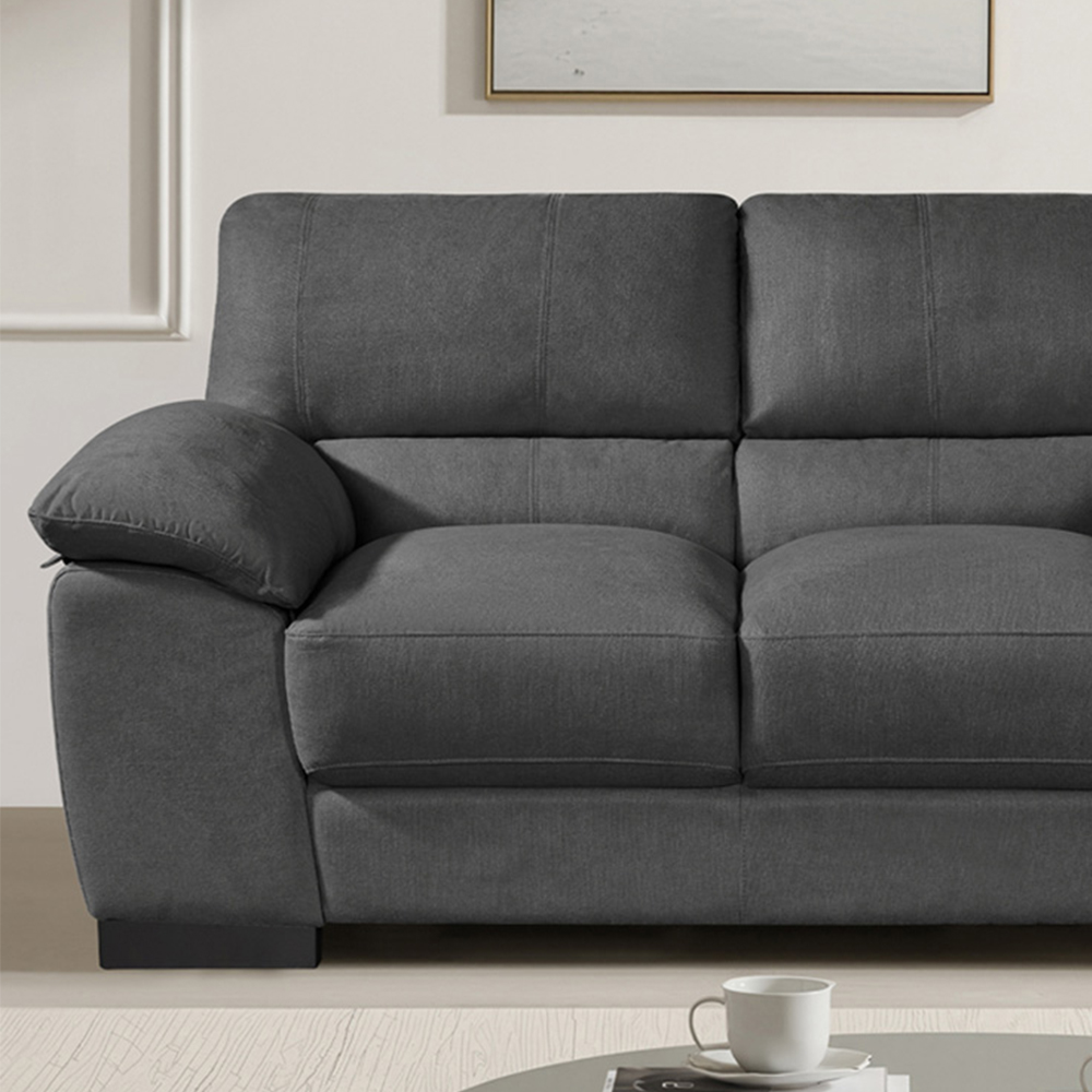 Artemis Home Mellette 2 Seater Charcoal Grey Fabric Sofa Image 2
