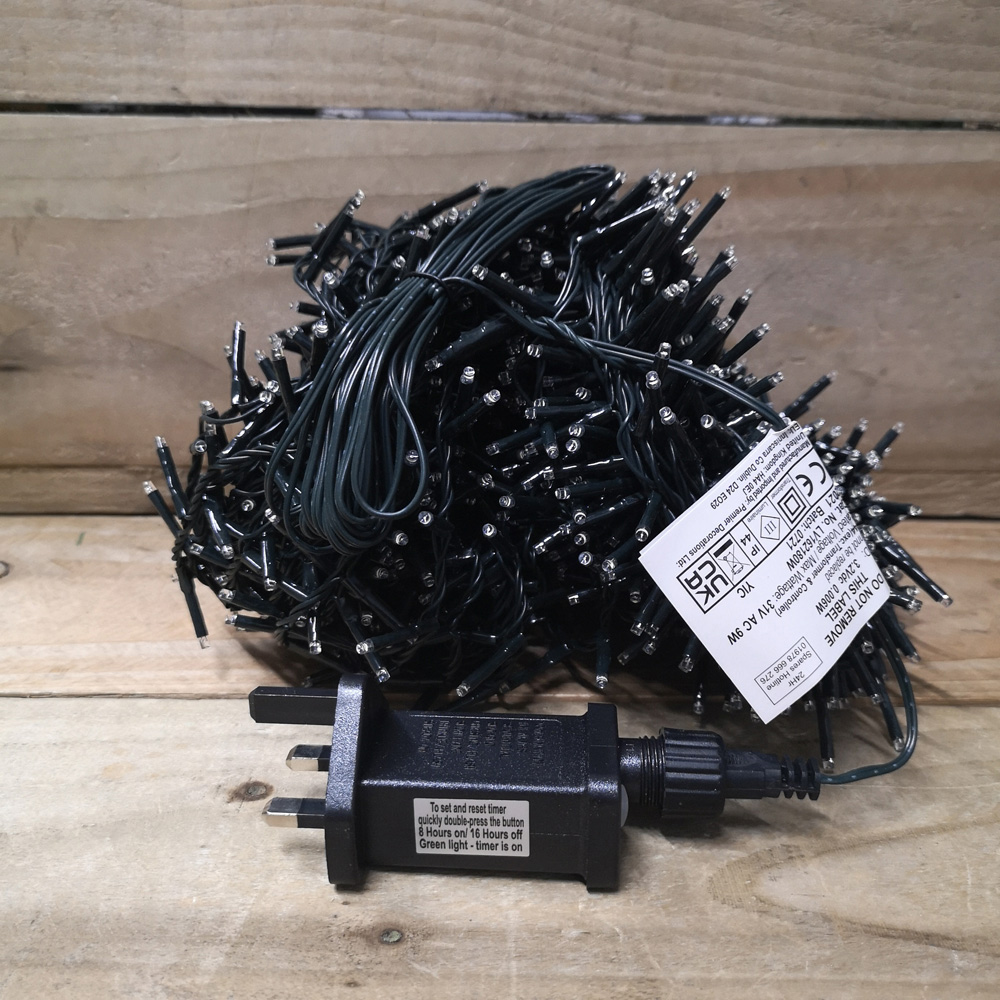 Premier TreeBrights 1500 Red and Vintage Gold LED Multi-Function Green String Light 38m Image 7