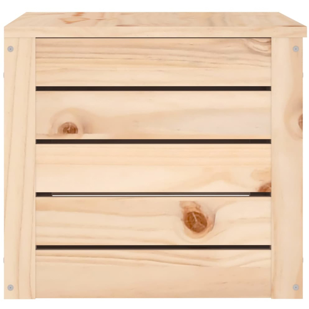 vidaXL Brown Solid Pinewood Stackable Storage Box Image 7