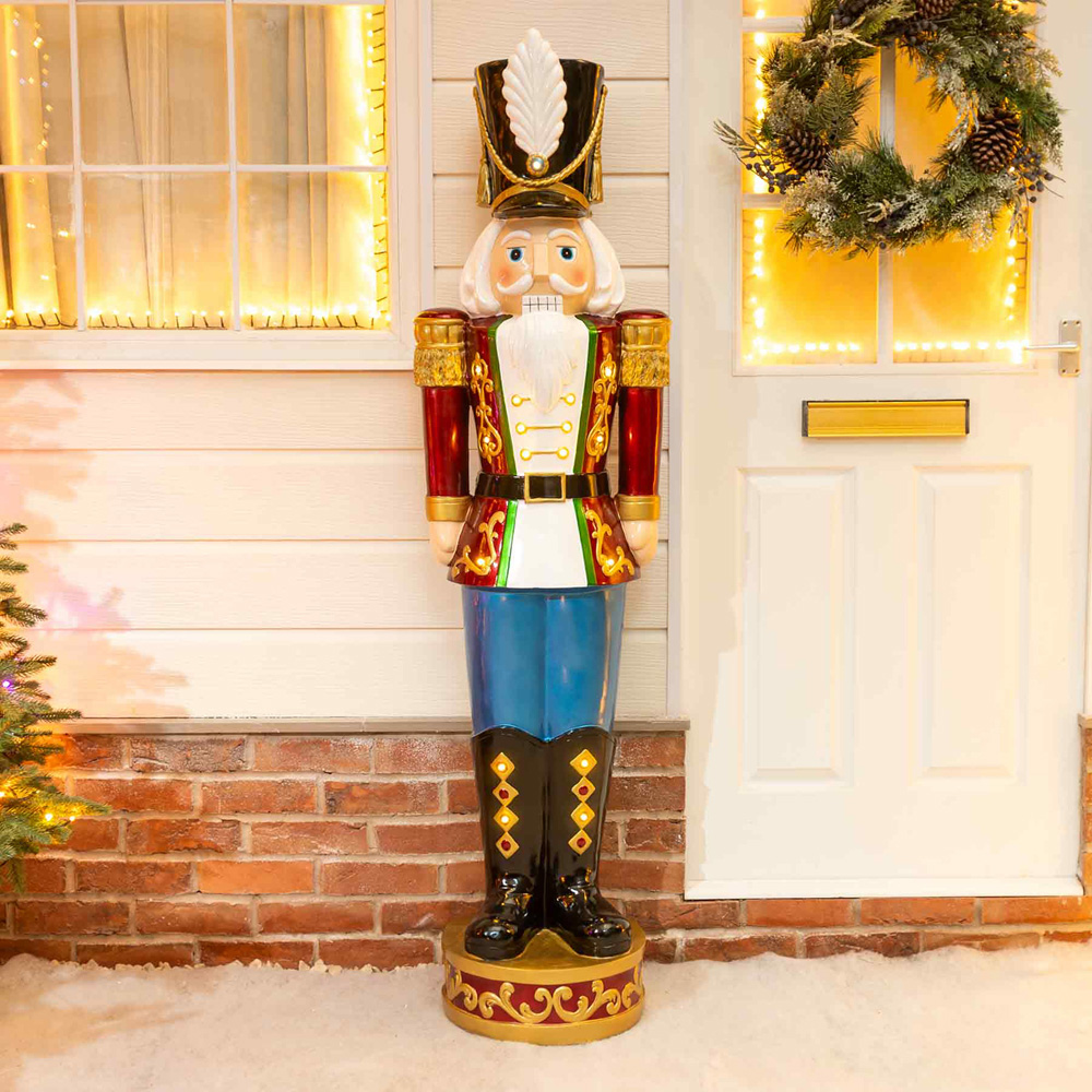 The Christmas Centre Red White and Blue LED Lights Traditional Nutcracker Soldier 5.5ft Image 2