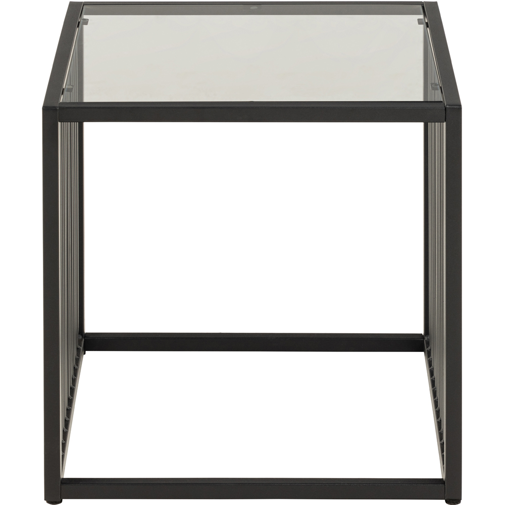 Florence Strington Black Side Table with Glass Top Image 3