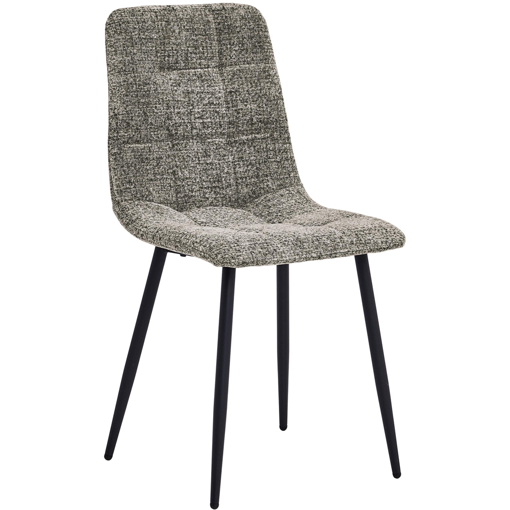 wilko Hudson Dark Grey Panel Stitch Dining Chair Image 2