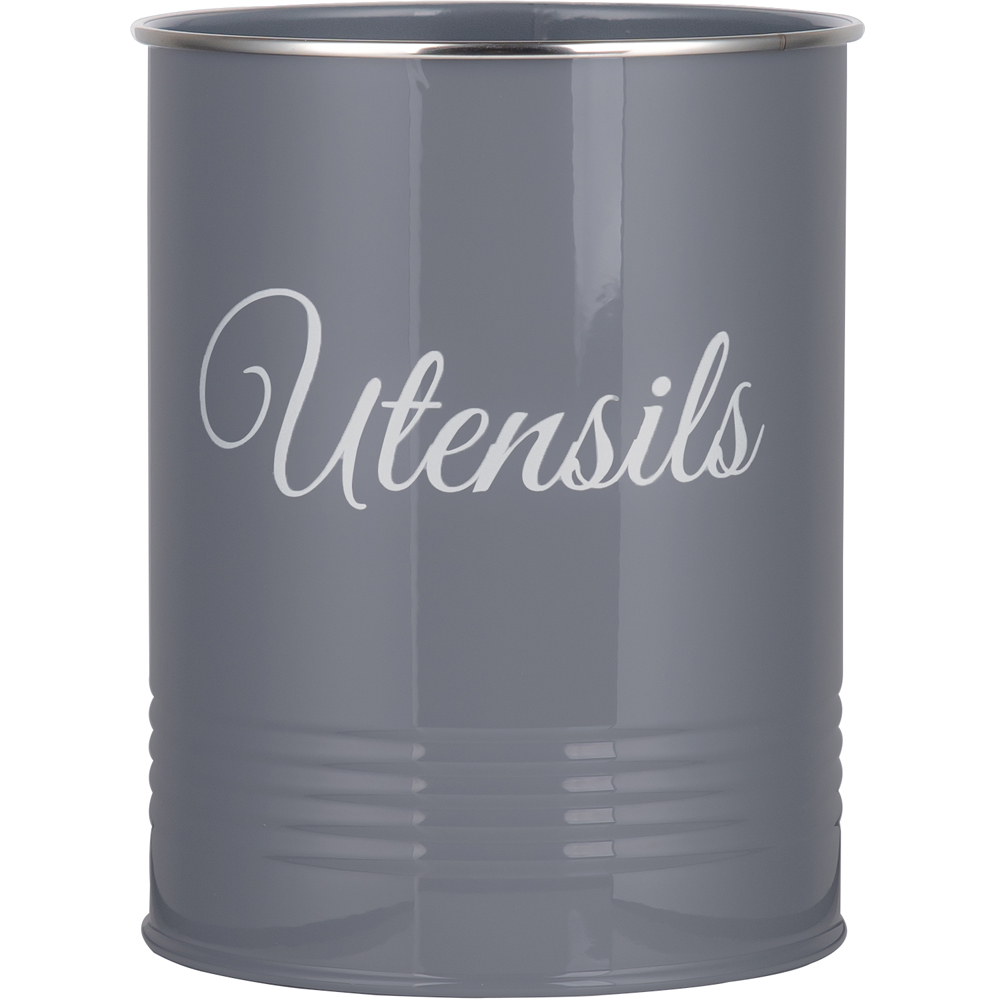 Innoteck Essentials Grey Metal Utensil Crock Holder Image 1