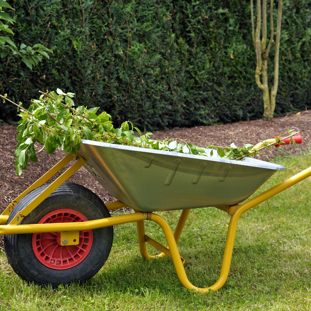 Select Pneumatic Wheelbarrow Wheel on Red Plastic Hub 14 x 3.5 inch Image 2