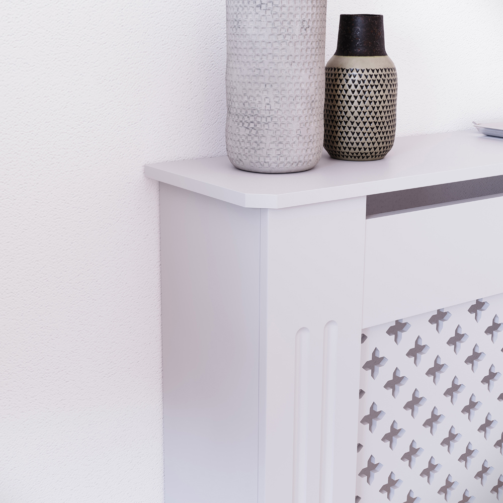 VIDA DESIGNS Oxford White Radiator Cover Large Image 5