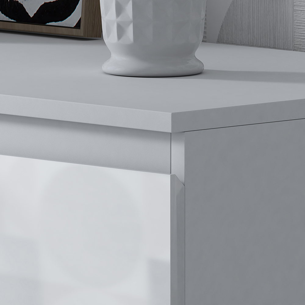 FWStyle Stora 8 Drawer White Gloss Chest Of Drawers Image 4