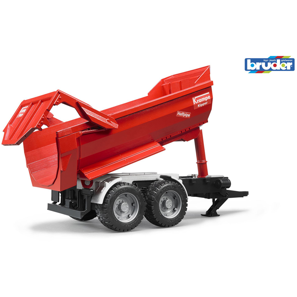 Bruder Kids Krampe Tandem-Halfpipe Tipping Trailer Playset Model Image 8