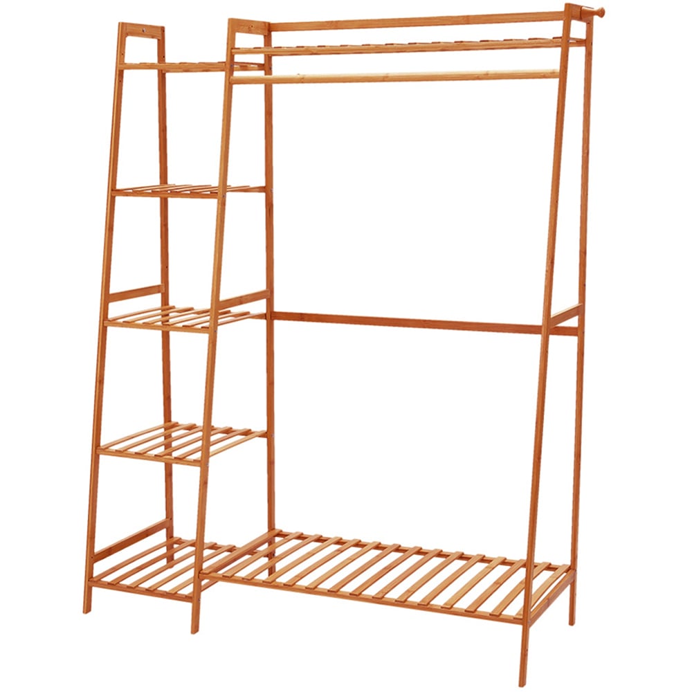 Living and Home Brown Bamboo Garment Rack Image 1