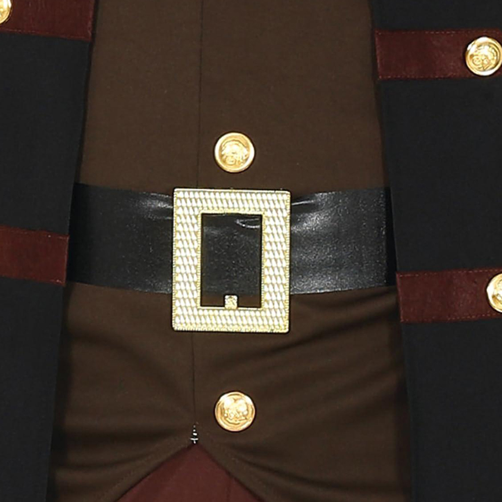 Fiestas Guirca Adult Pirate Brown and Black Halloween Costume Extra Large Image 3